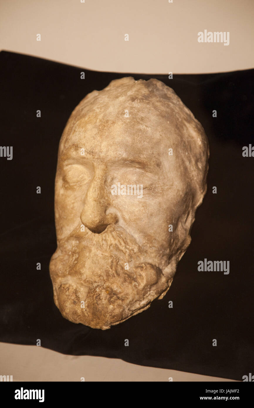 France, Ile-de-France,Chantilly,château Chantilly, Musée Condé,Masque de mort d'Heinrich IV, Banque D'Images