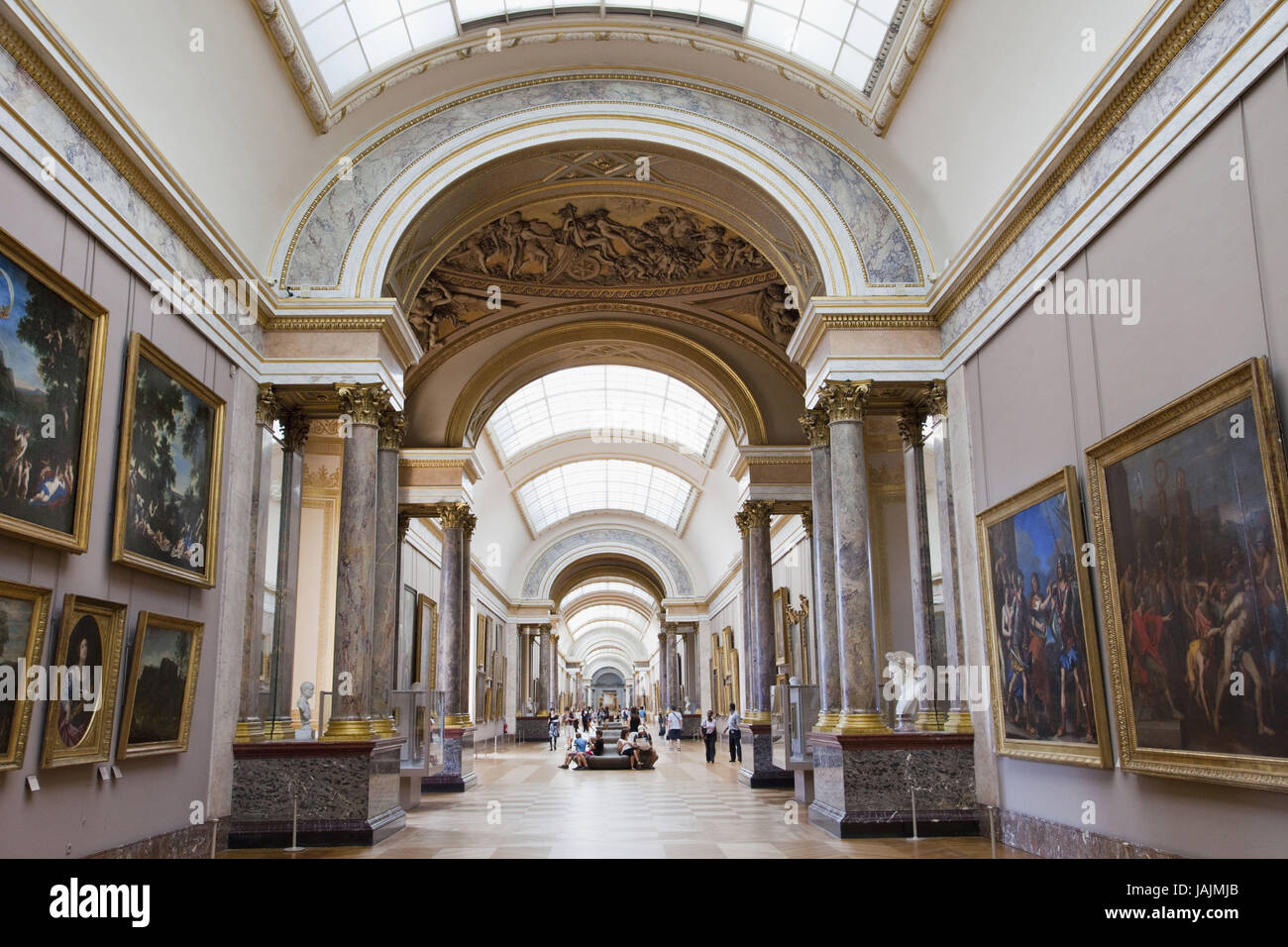France,Paris,galerie,Louvre dans l'aile Denon, Banque D'Images
