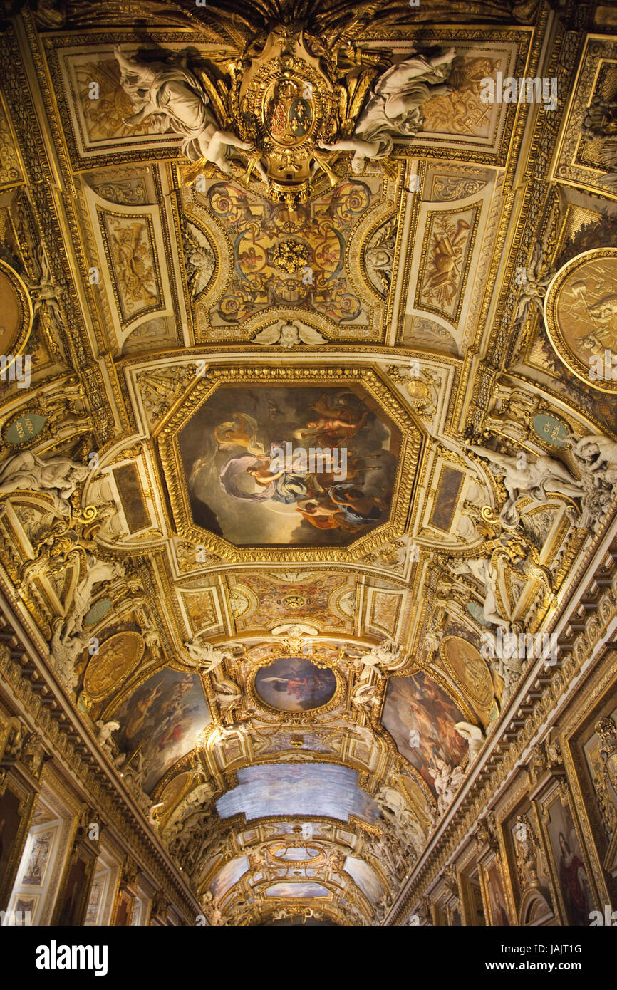 France,Paris,Louvre galerie d'Apollon,cap,notes d'agrément, Banque D'Images