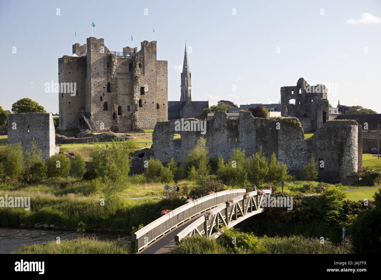 L'Irlande, le comté de Meath, le Château de Trim, Banque D'Images