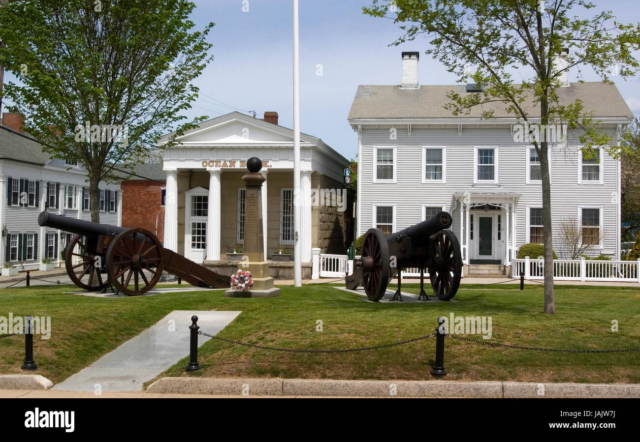 Stonington, Connectucut, USA - un mémorial de la guerre de 1812. Banque D'Images