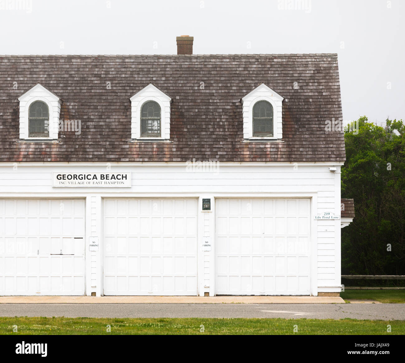 Bâtiment de deux étages à Georgica Beach, East Hampton, NY Banque D'Images