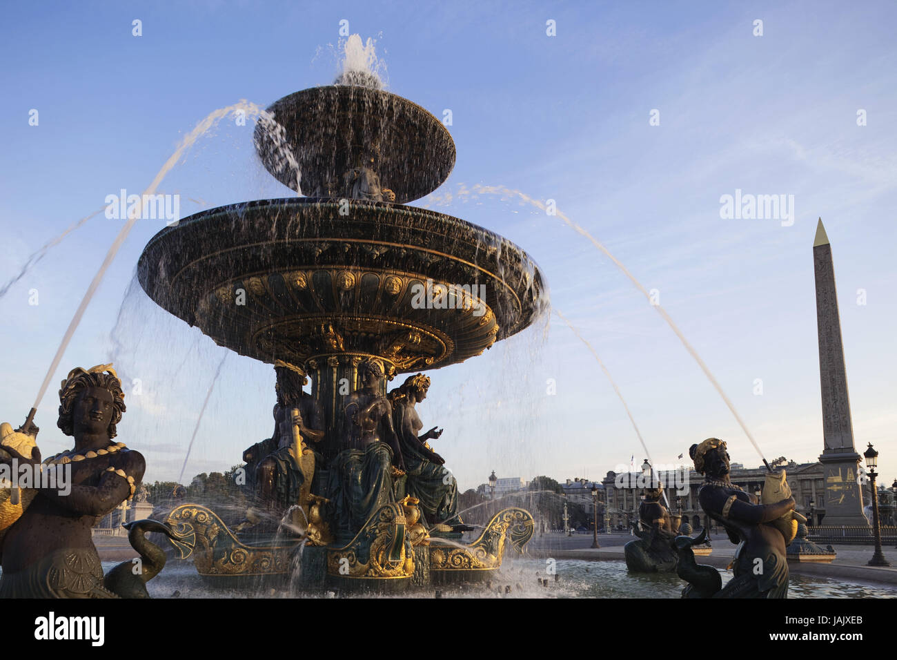 France,Paris,Place de la Concorde,La Fontaine des Mers de Jacques Ignace Hittorff, Banque D'Images