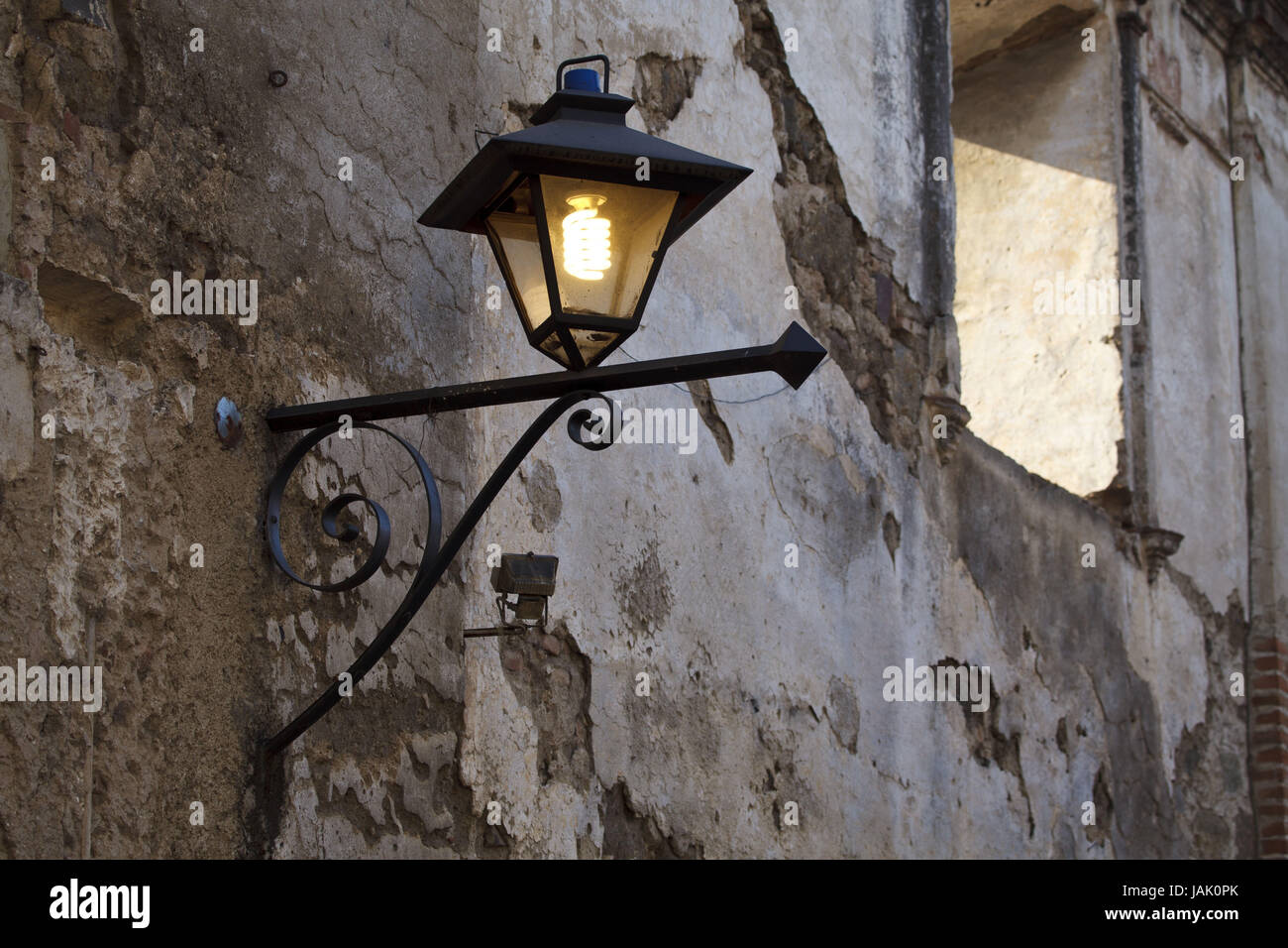 Guatemala, Antigua Guatemala,lanterne,nuit, Banque D'Images