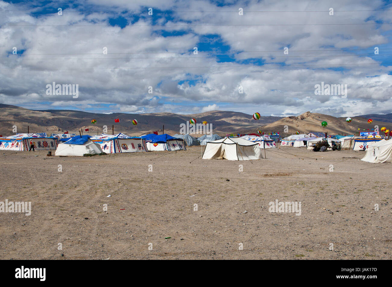 Fête traditionnelle des souches en Gerze dans l'ouest du Tibet, l'Asie, Banque D'Images