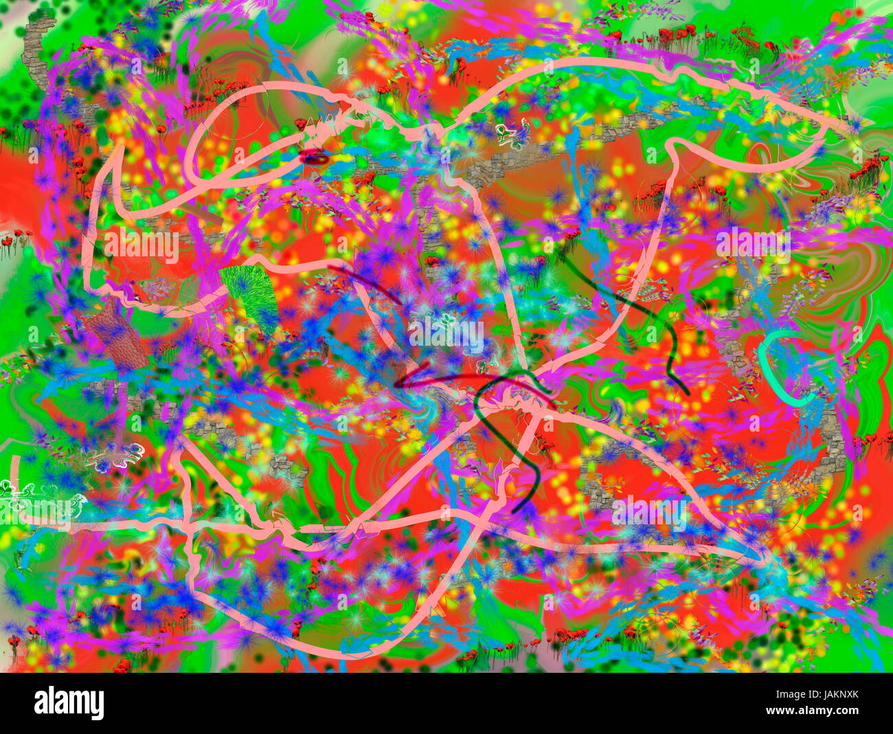 La peinture abstraite Banque D'Images