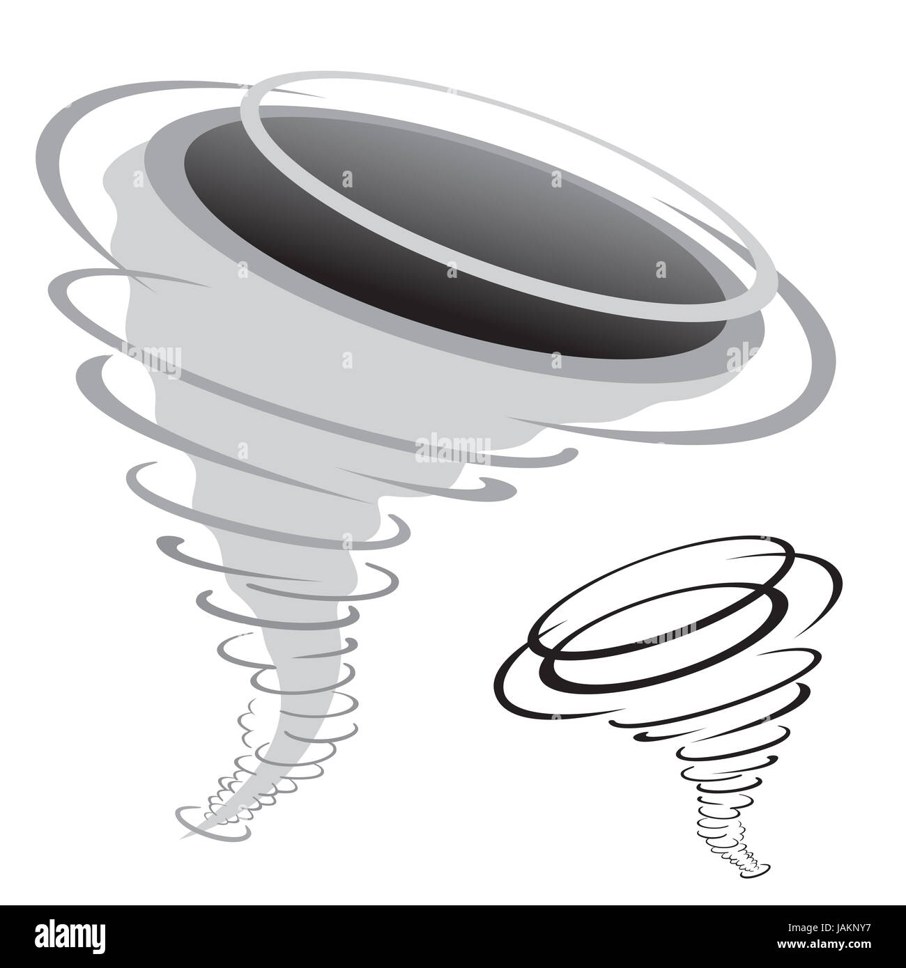 Cartoon tornado isolé sur fond blanc Banque D'Images