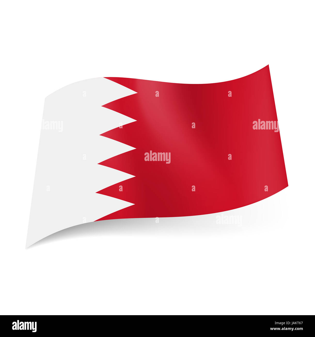 Drapeau national de Bahreïn : les champs en rouge et blanc avec bordure  dentelée Photo Stock - Alamy