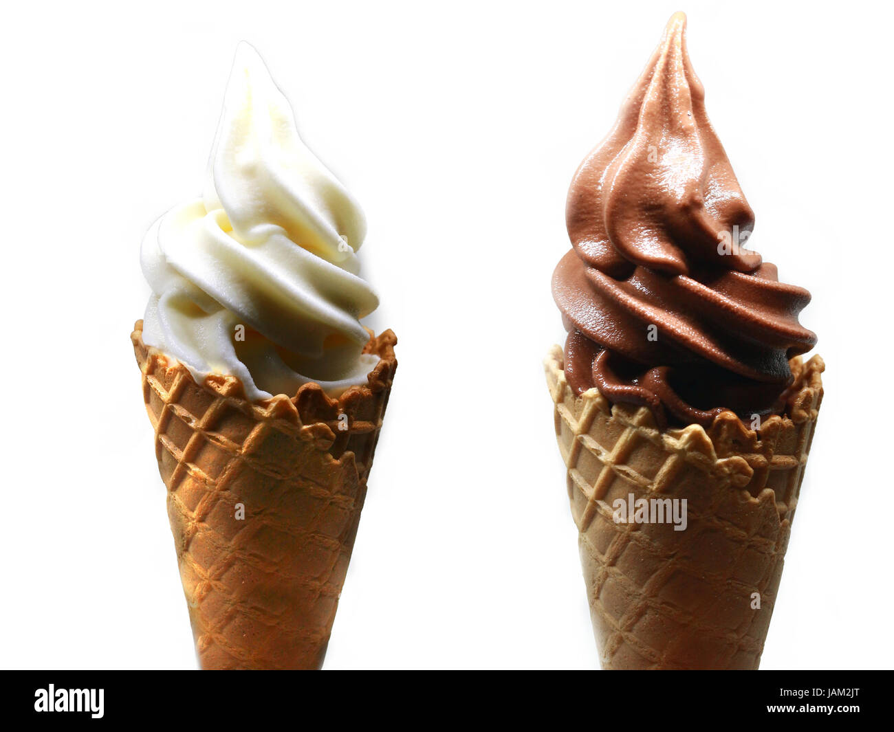 La crème glacée molle dans un gaufré Photo Stock Alamy