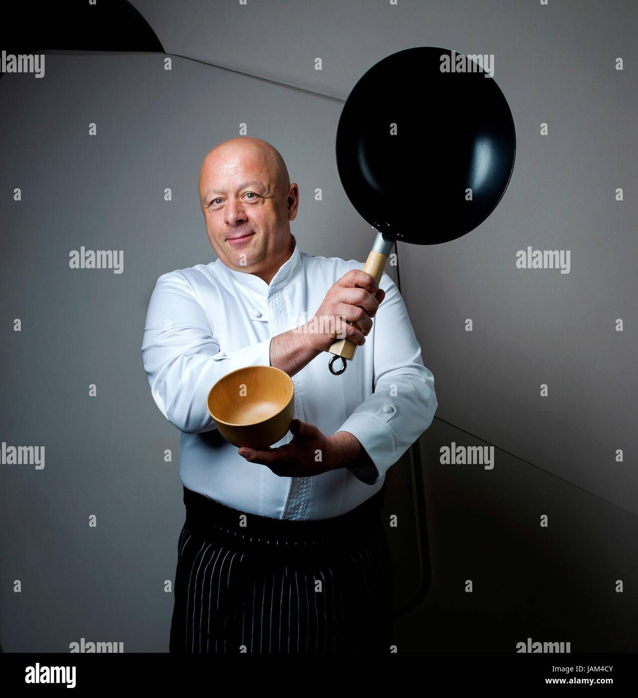 Thierry Marx, le chef français du restaurant 'Mandarin' Oriental à Paris. 2014 Photo Damien Grenon Banque D'Images