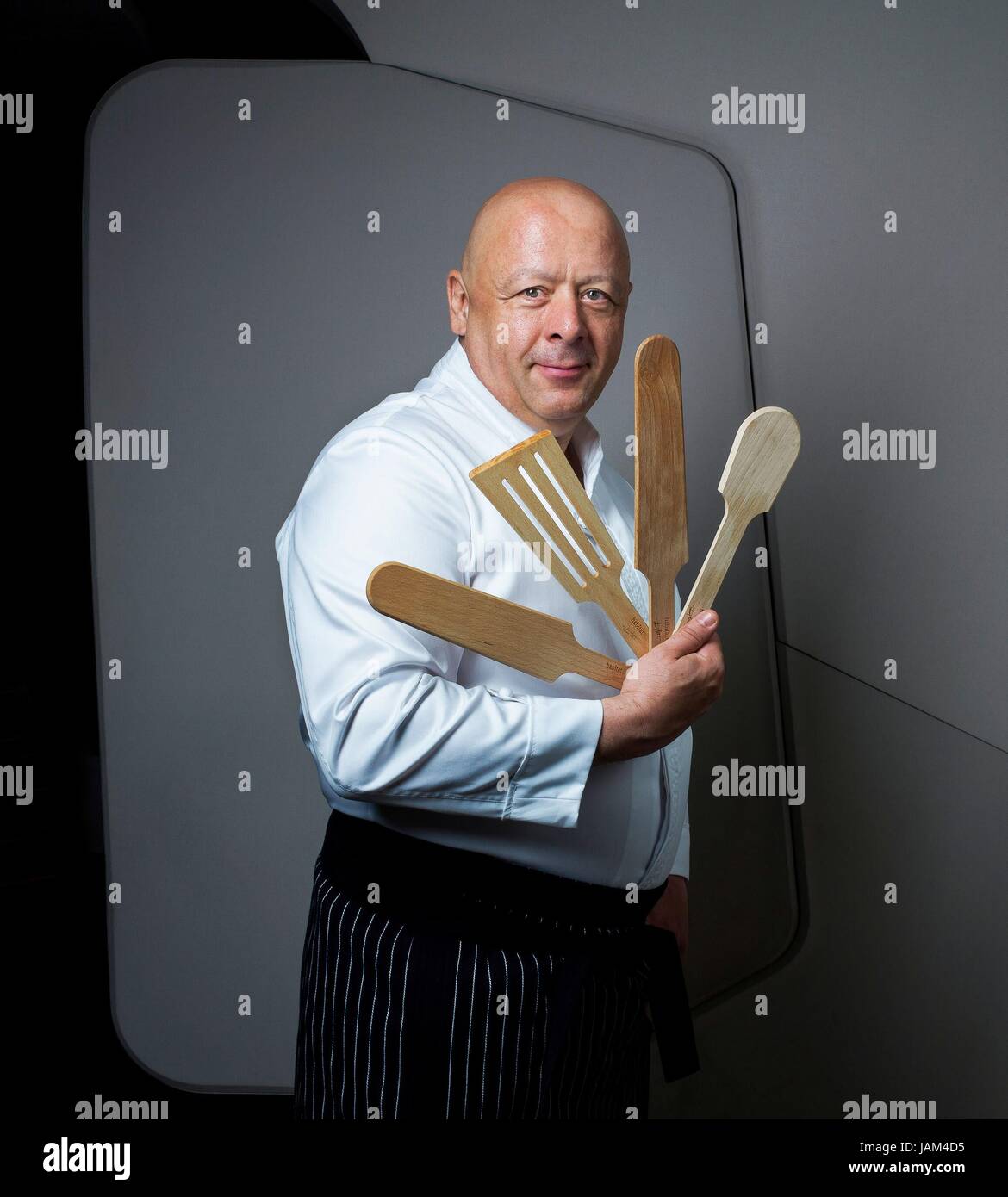 Thierry Marx, le chef français du restaurant 'Mandarin' Oriental à Paris. 2014 Photo Damien Grenon Banque D'Images