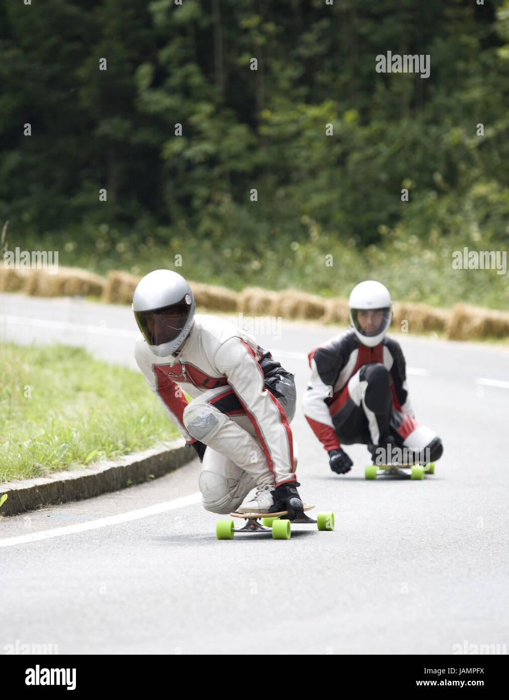 Downhill skateboard Worldcup Banque D'Images