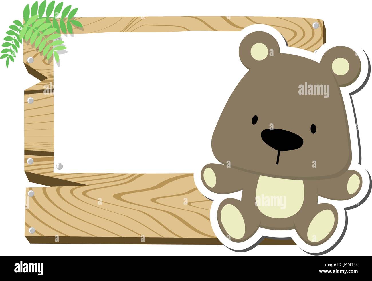 Illustration d'adorables ours en peluche avec du conseil blanc isolé sur fond blanc Illustration de Vecteur