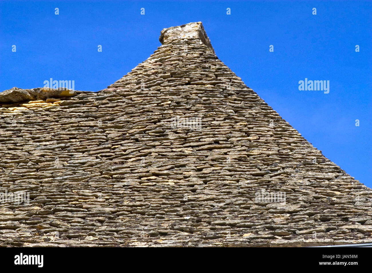 Toit traditionnel du Périgord Banque D'Images