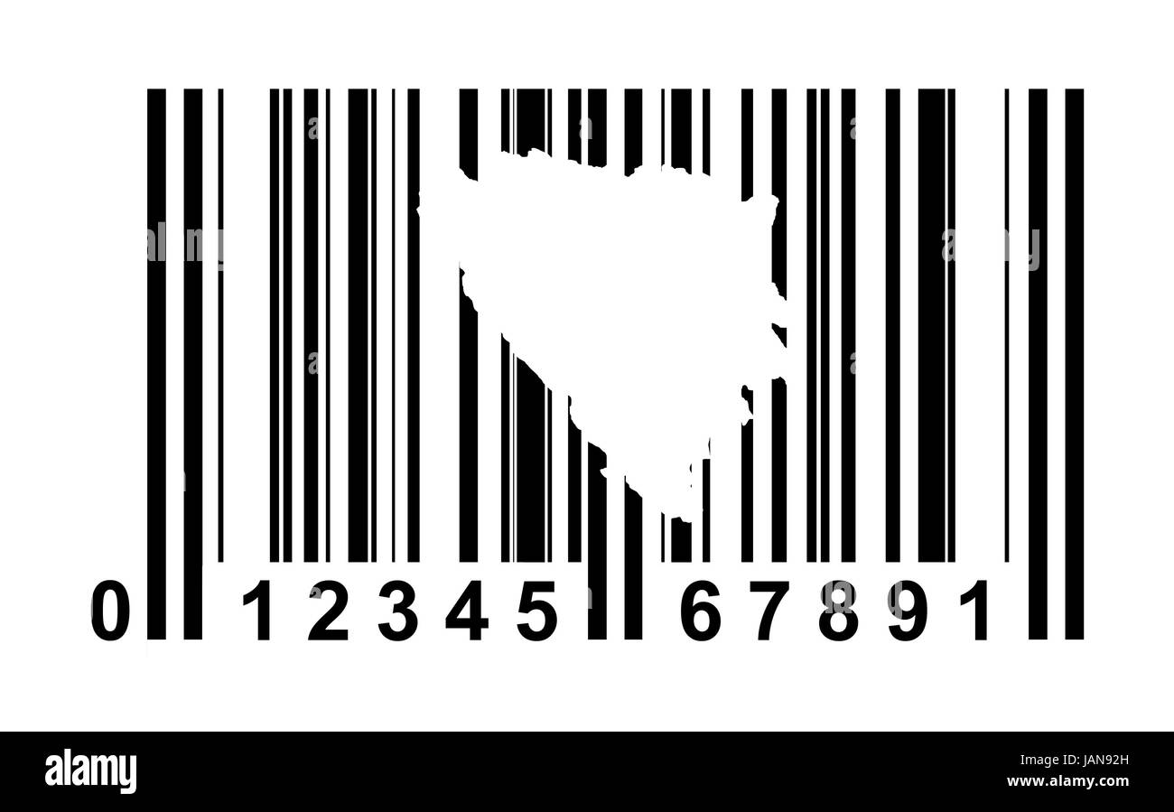 La Bosnie-et-Herzégovine shopping code barre isolé sur fond blanc. Banque D'Images La Bosnie-et-Herzégovine shopping code barre isolé sur fond blanc. Banque D'Images