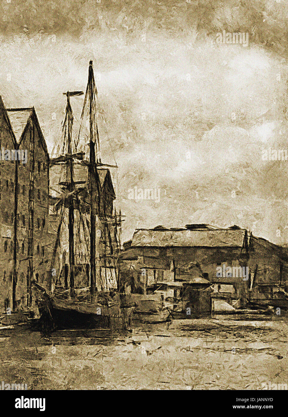 Tall Ship, Gloucester Docks, UK Banque D'Images