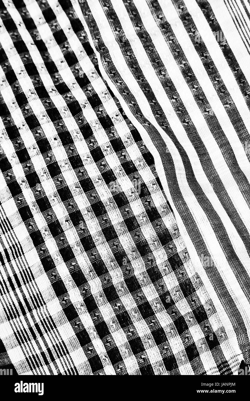 La texture de la symbolique traditionnelle de coton foulard arabe comme background abstract Banque D'Images