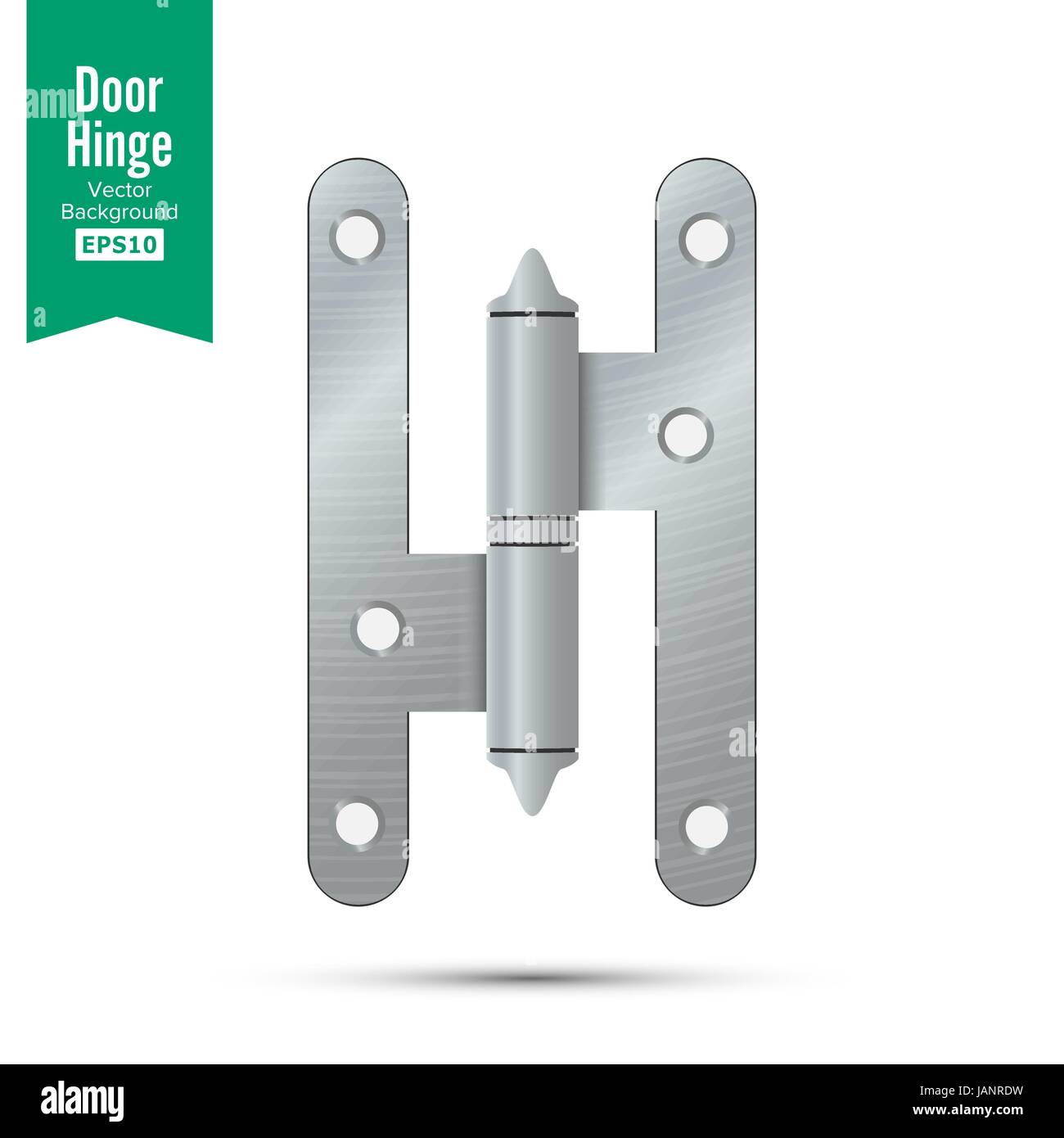 Vecteur de charnière de porte. Serrurerie industrielle classique et isolé sur fond blanc. Porte d'entrée simple icône charnières métalliques. L'acier inoxydable. Stock illustr Illustration de Vecteur