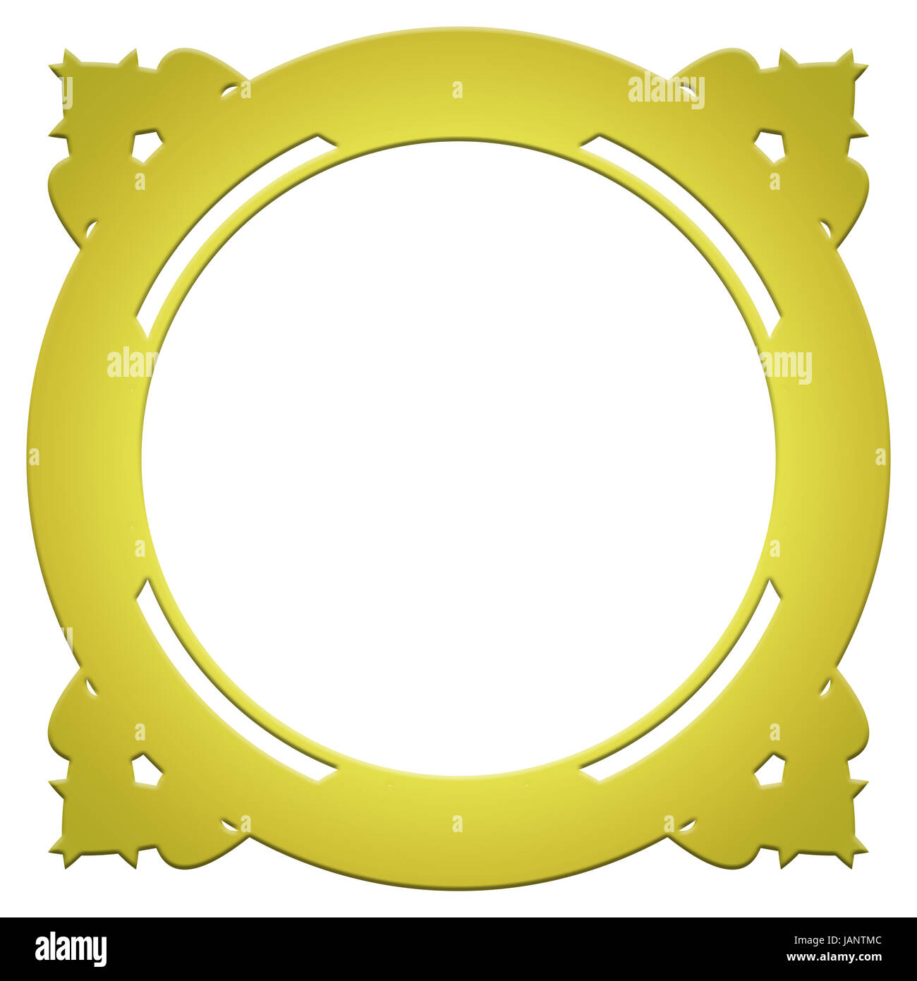 Vintage gold frame sur un fond blanc Banque D'Images