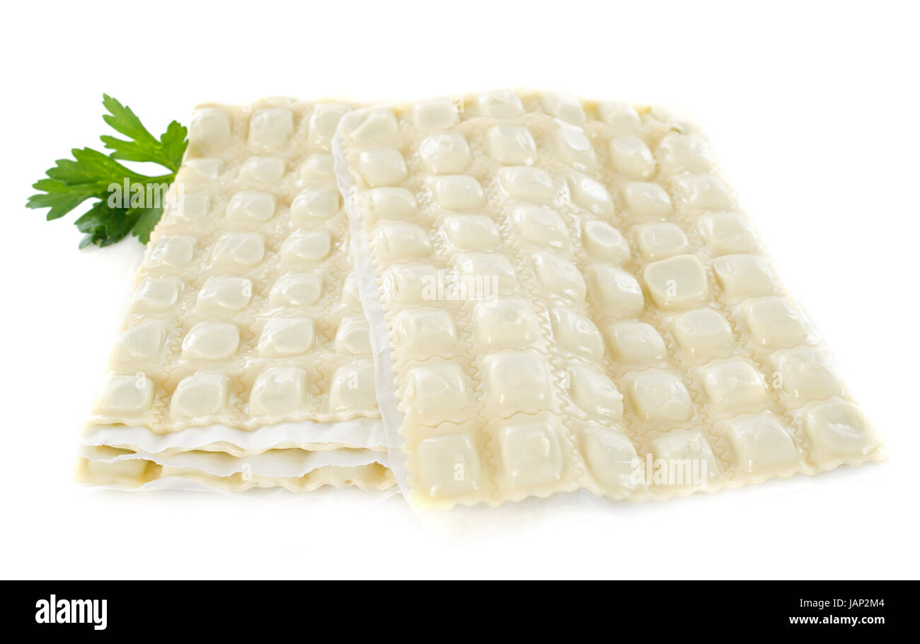 Ravioles romain in front of white background Banque D'Images