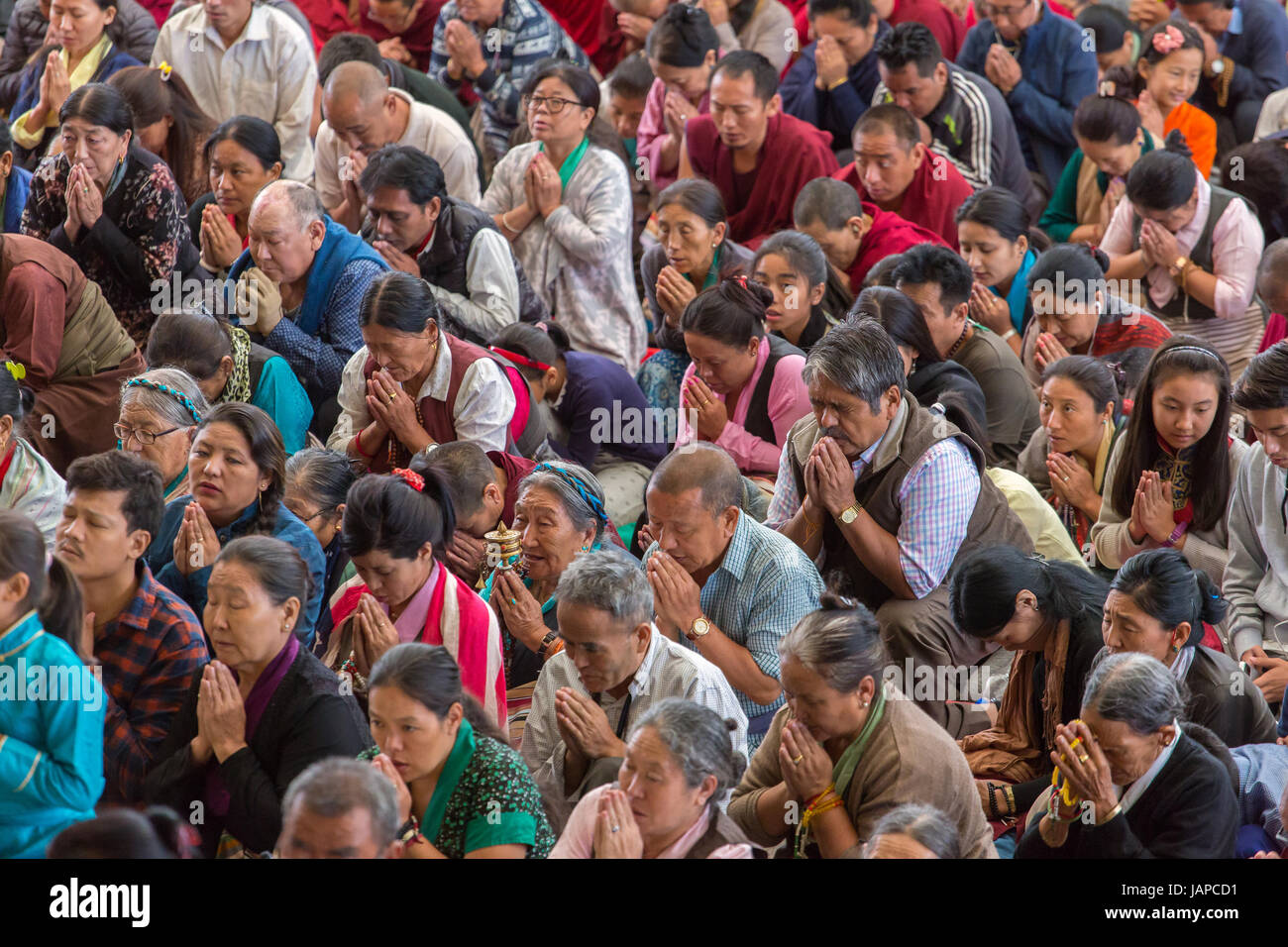 Dharamsala, Inde - le 7 juin 2017 : les enseignements de Sa Sainteté le dalaï-lama à Dharamsala, en Inde. Credit : Aliaksandr Mazurkevich/Alamy Live News Banque D'Images