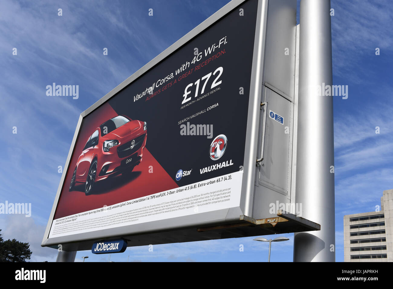 La publicité électronique d'affichage d'une annonce Audi Banque D'Images