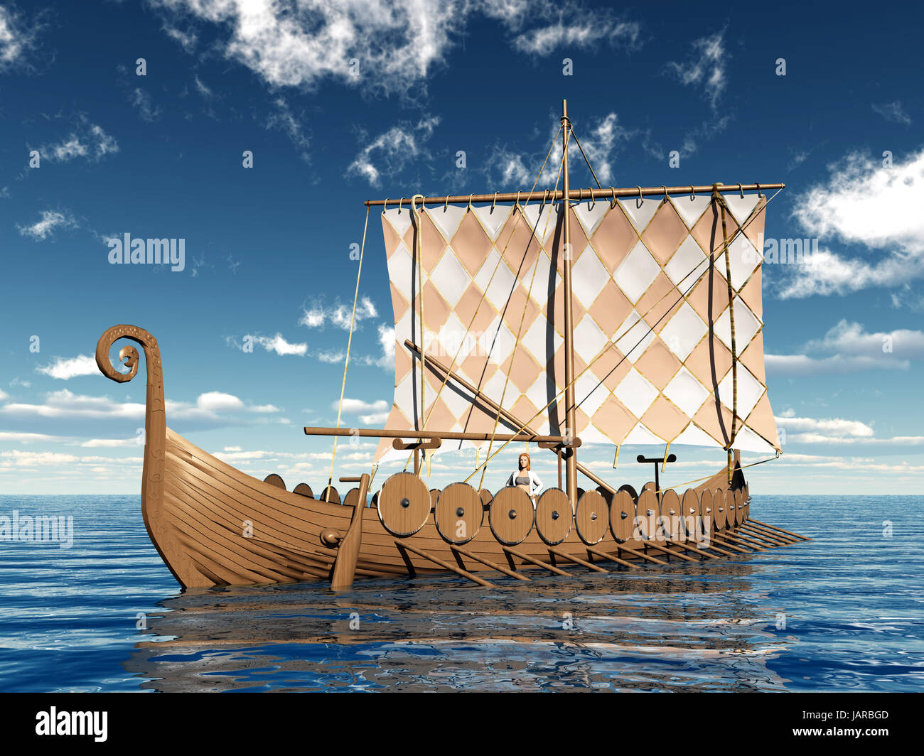 bateau Viking Banque D'Images