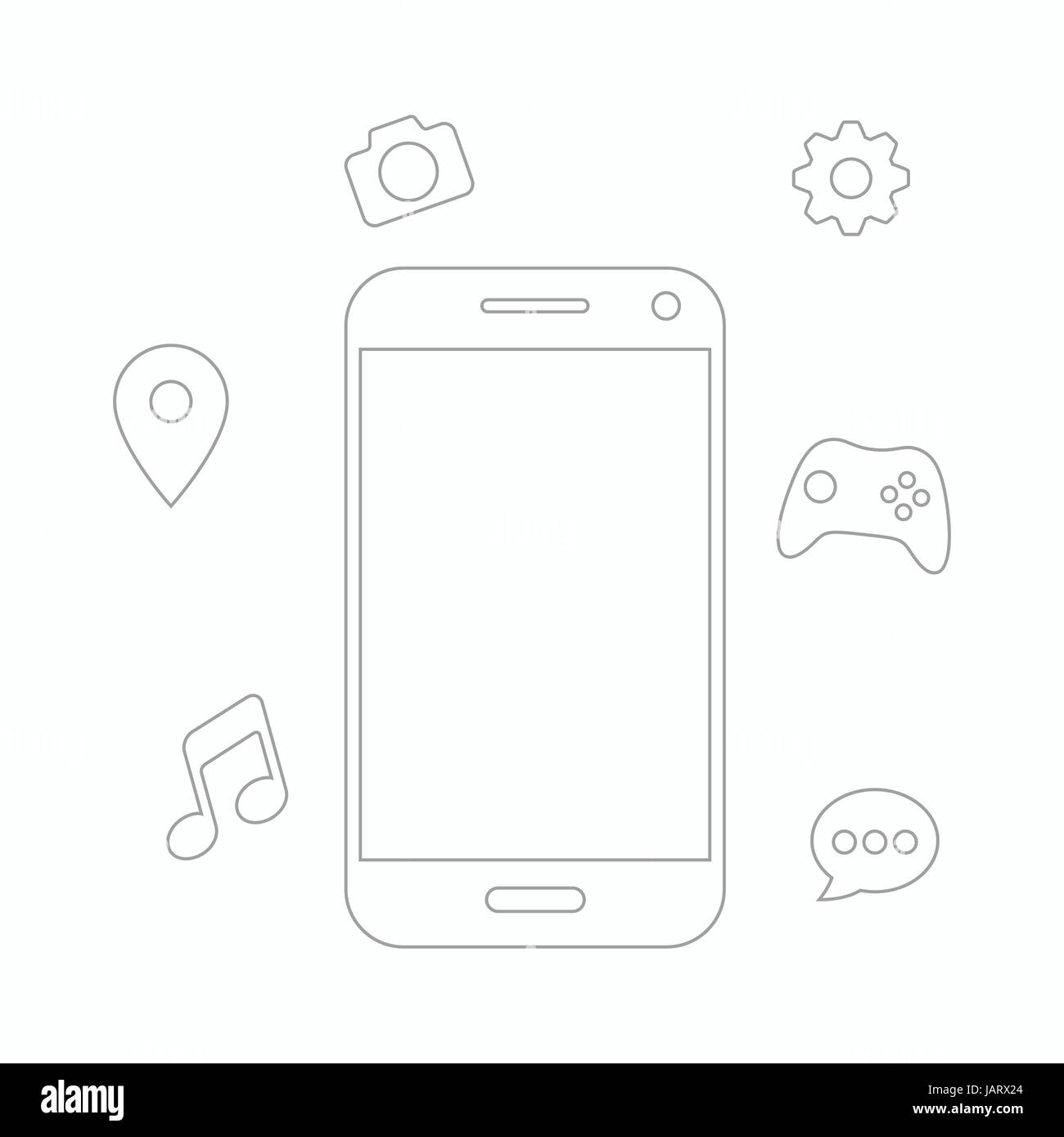 La technologie de la téléphonie mobile Concept illustration Illustration de Vecteur