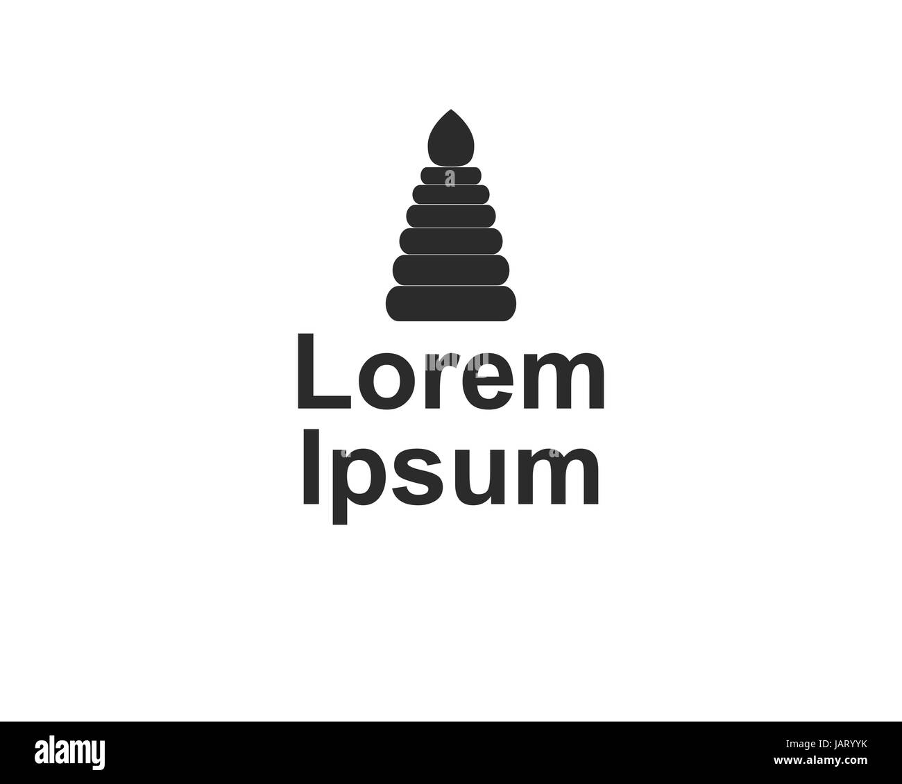 Logo de l'entreprise pyramide avec Illustration de Vecteur