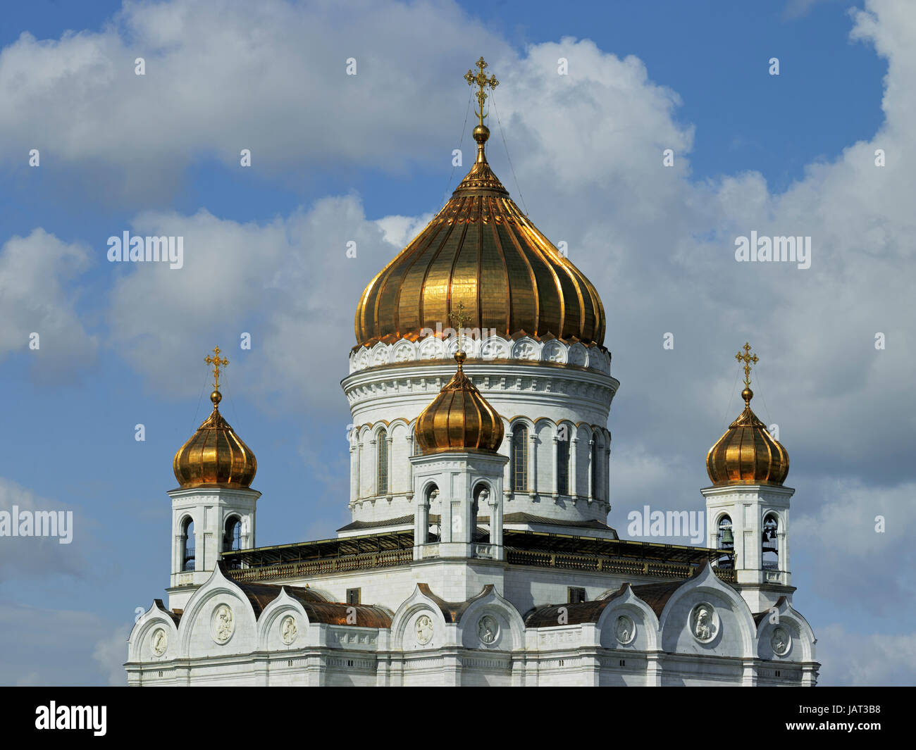 Cathédrale du Christ Sauveur sur la rive de la rivière Moskva, à quelques rues du Kremlin, Moscou, Russie, Europe Banque D'Images