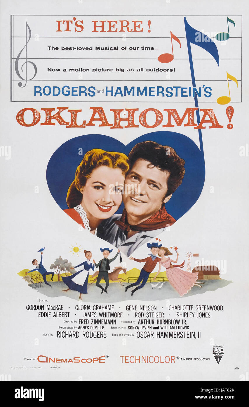 OKLAHOMA ! 1955 RKO film comédie musicale avec Gordon McRae et Gloria Grahame Banque D'Images