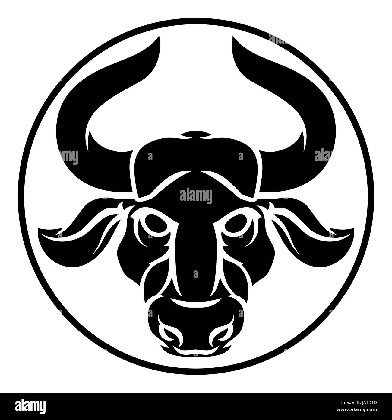 Horoscope taureau taureau symbole signe du zodiaque Banque D'Images