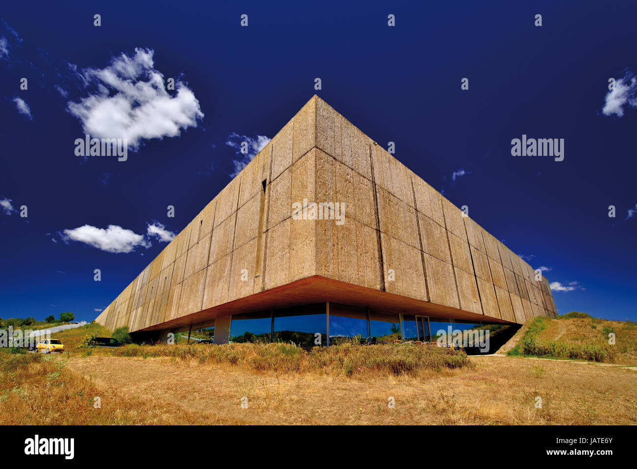 Vue extérieure et détails architecturaux de l'aco Museum de Vila Nova de Foz Coa, Portugal Banque D'Images