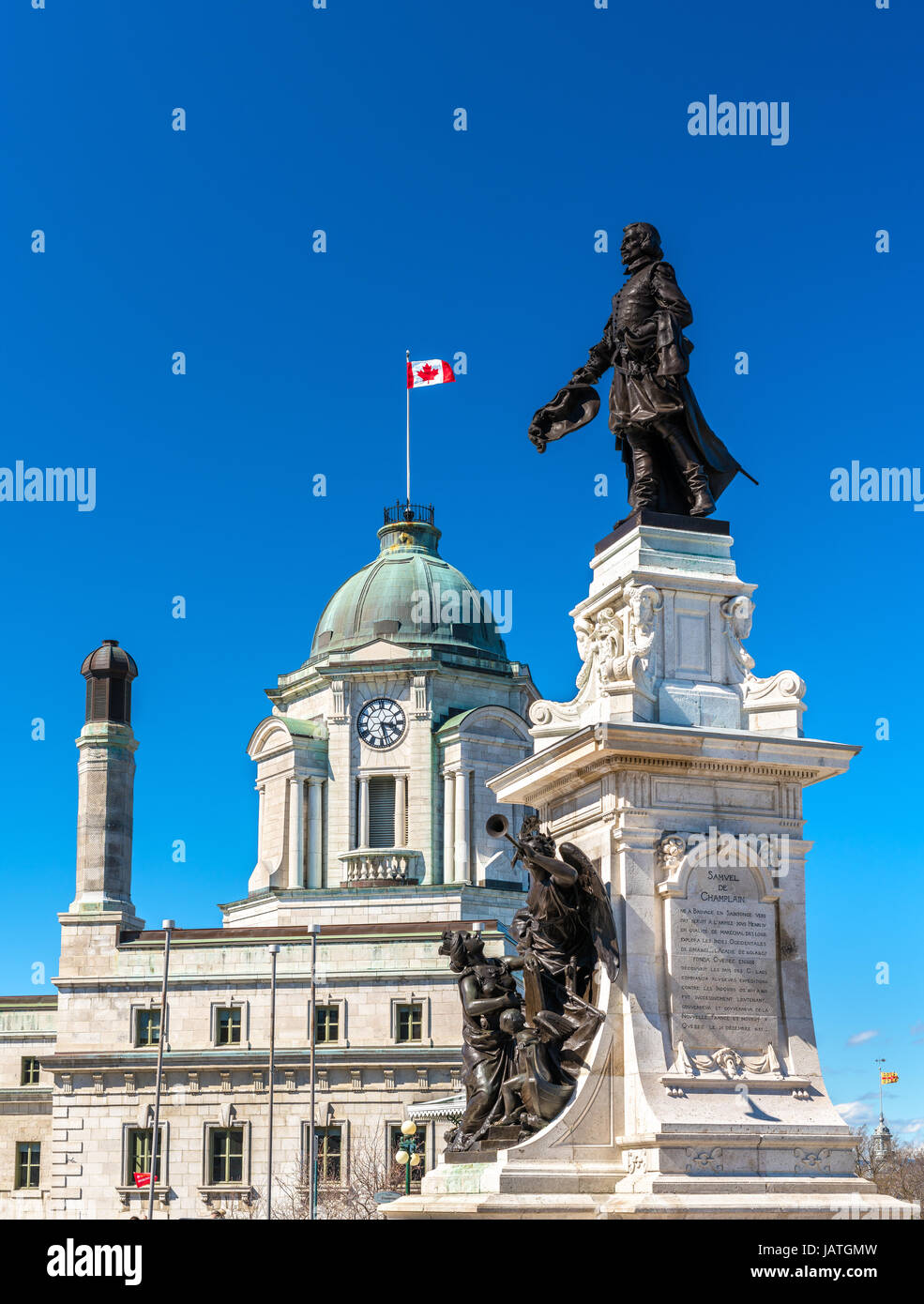 Monument à Samuel de Champlain à Québec, Canada Banque D'Images