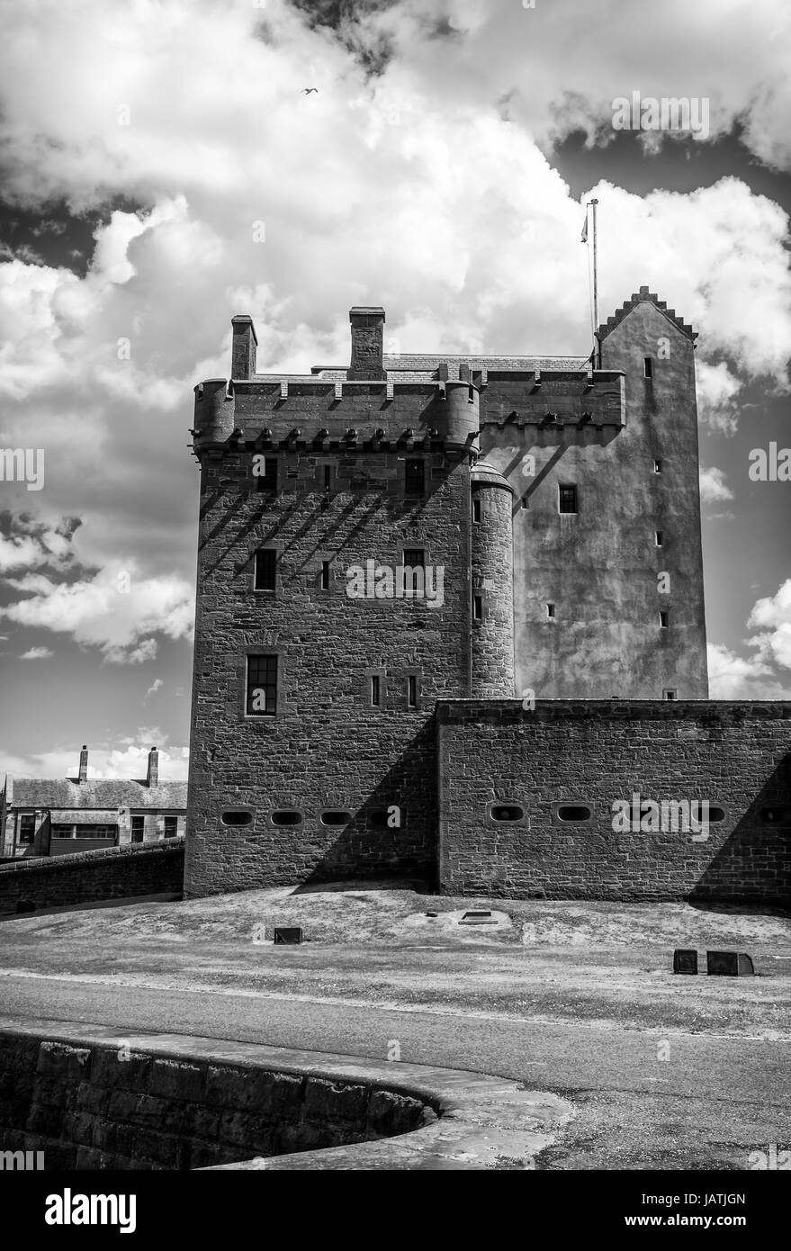 Broughty Castle sur les rives de la rivière Tay Banque D'Images