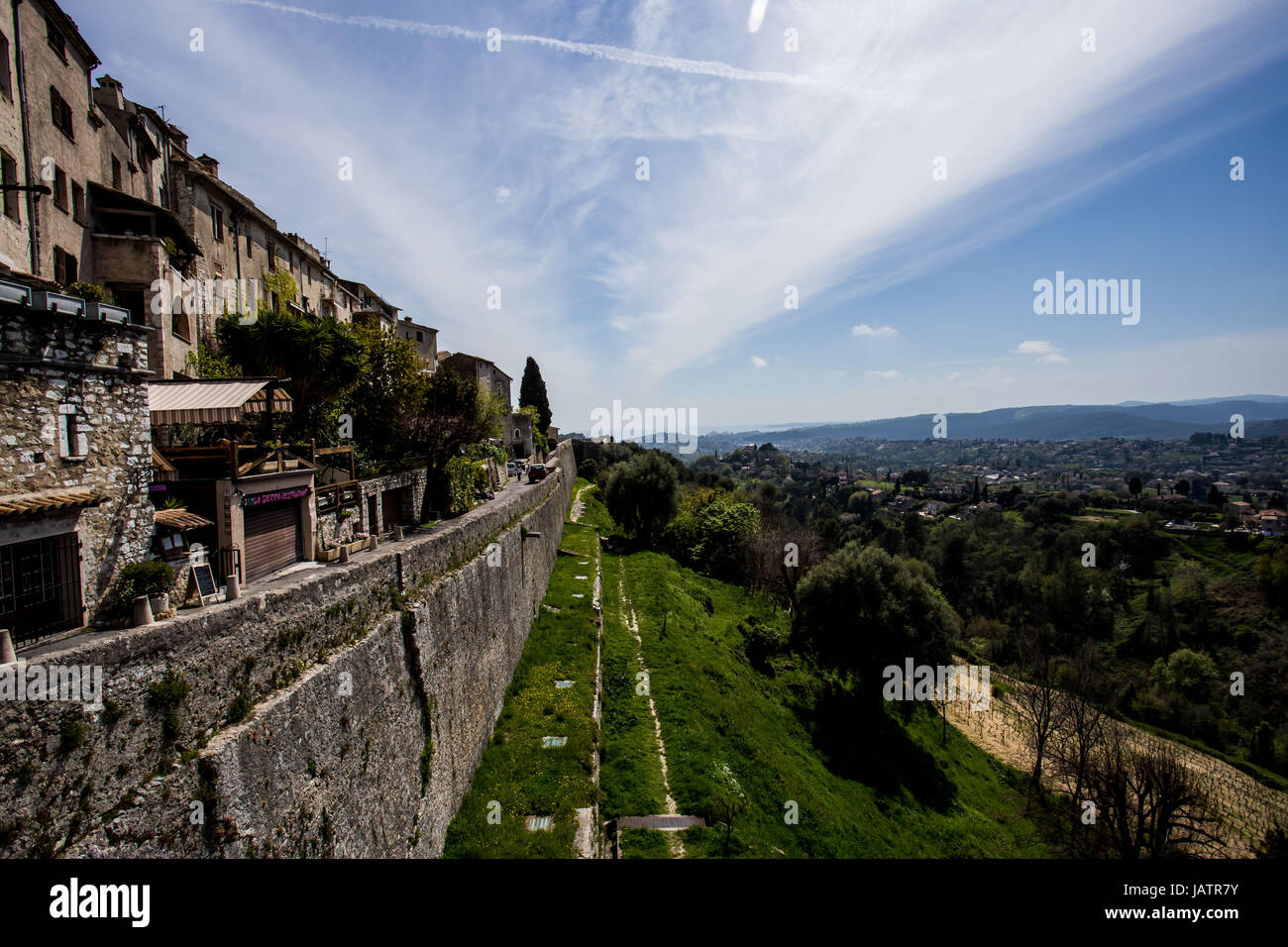 Ville close en france le jour ensoleillé Banque D'Images