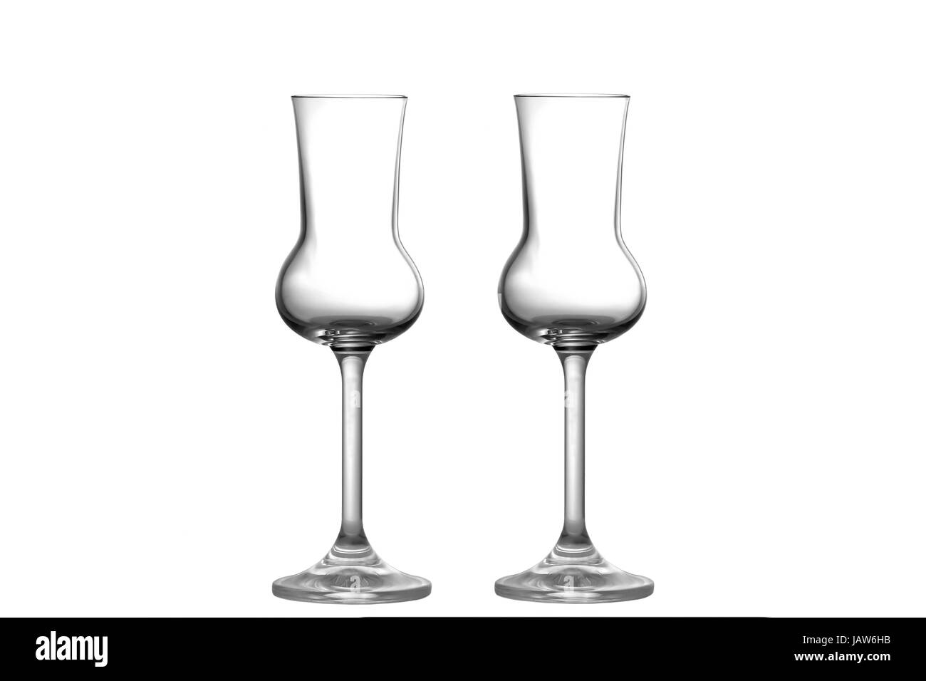 Deux chopes vides position verticale Banque D'Images