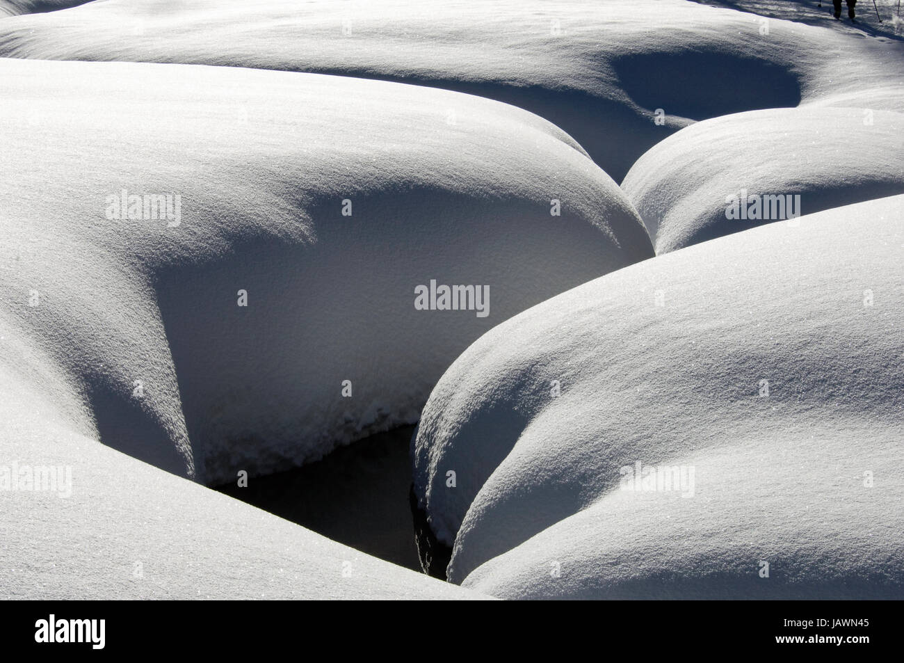 Dans un paysage de neige neve valnontey Banque D'Images