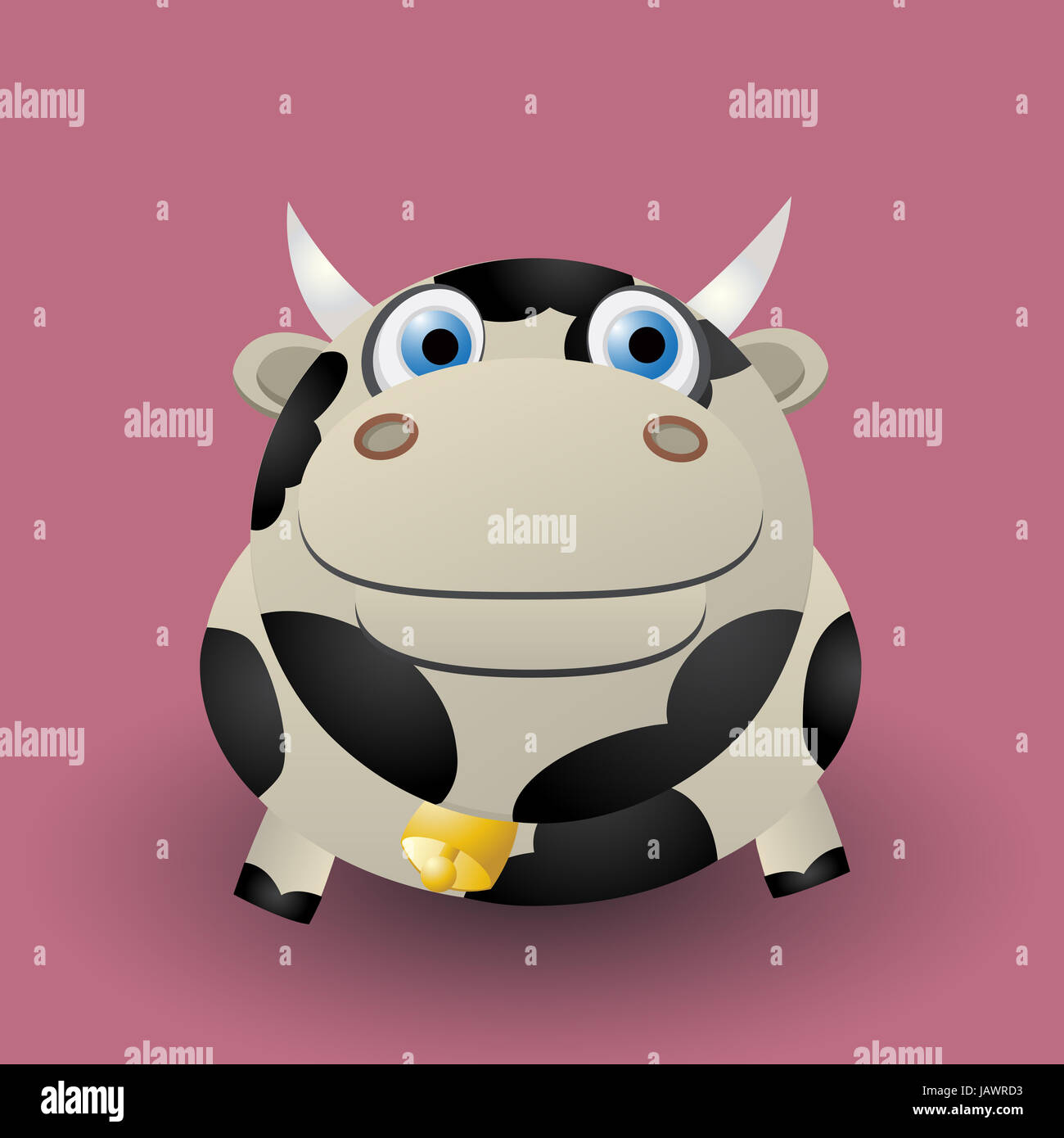 Cute cartoon vache bébé Banque D'Images