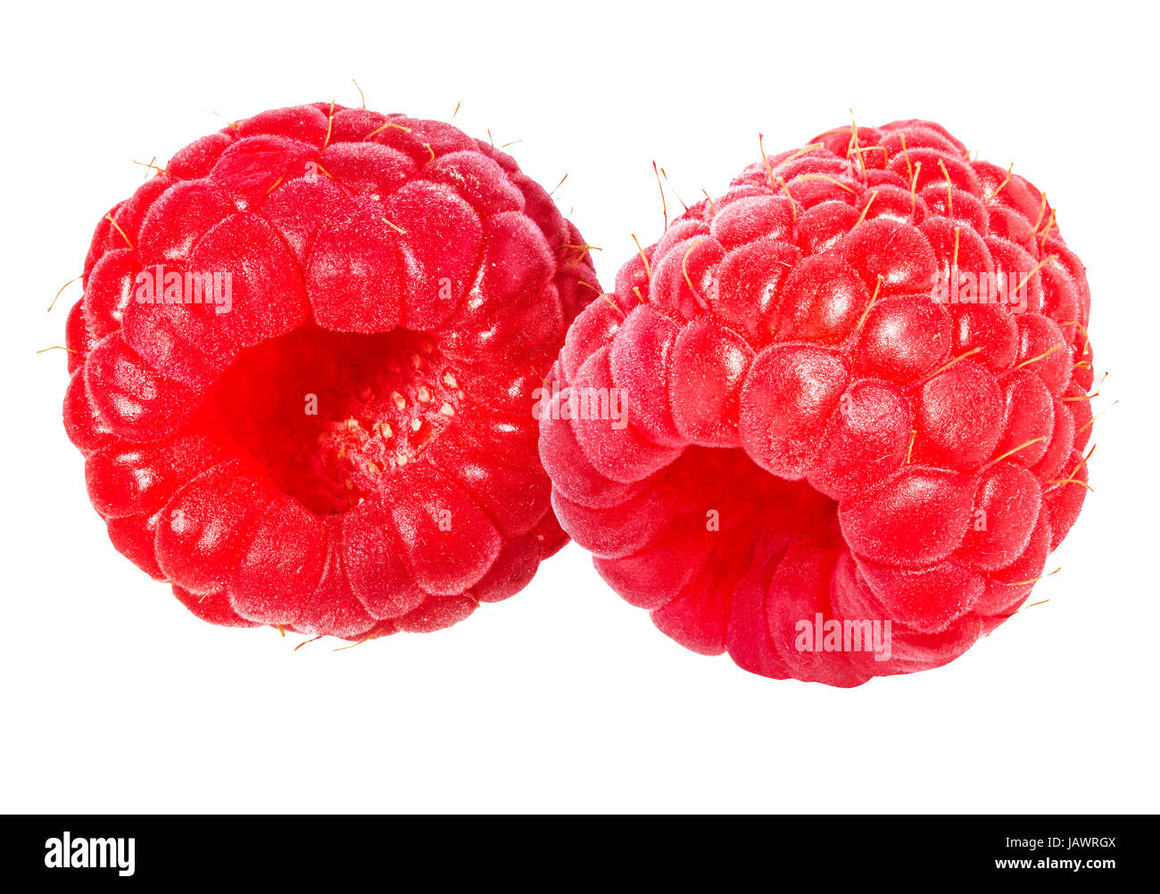 Raspberry isolé sur fond blanc Banque D'Images
