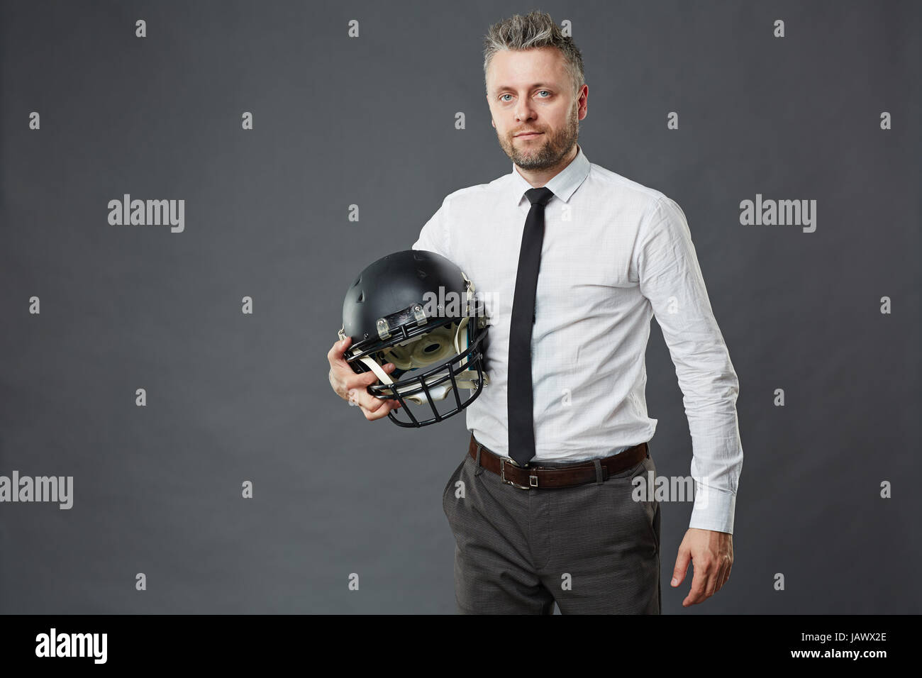 Chef d'entreprise prêt pour l'action Banque D'Images