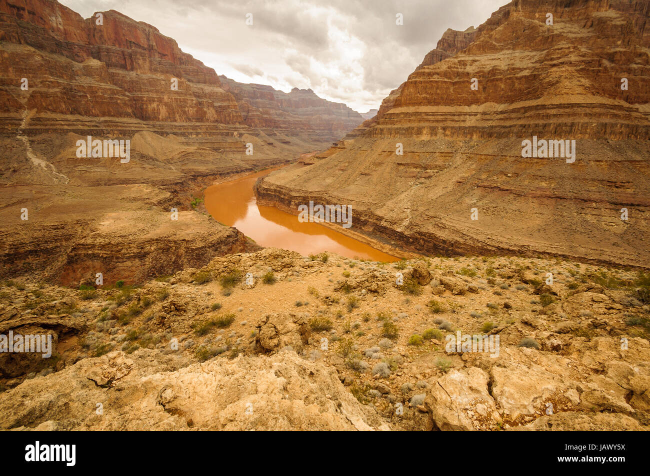 Grand Canyon Colorado river red de grands murs à proximité de Las Vegas Banque D'Images