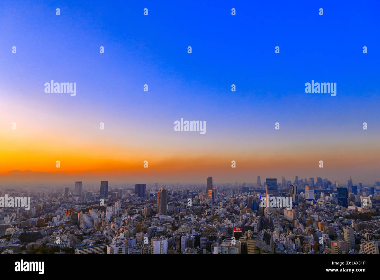 Tokyo cityscape at sunset Banque D'Images