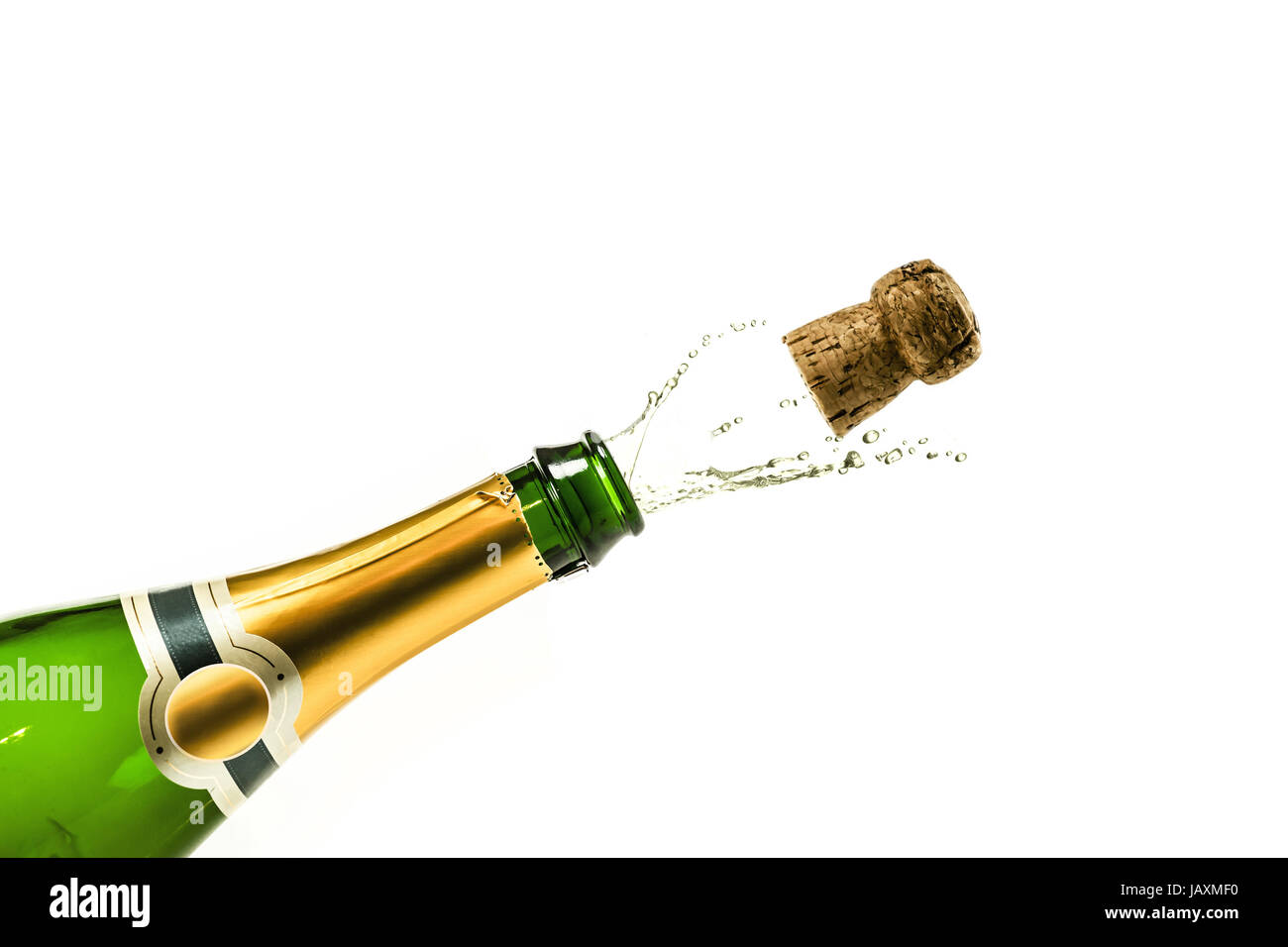 Bouteille de champagne à éclater le nouvel an Banque D'Images