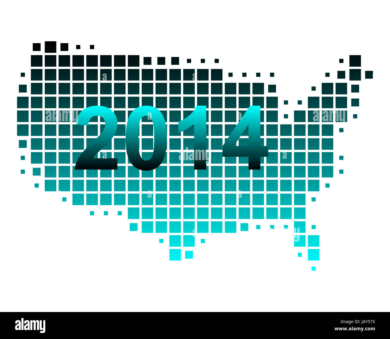 Karte der USA 2014 Banque D'Images