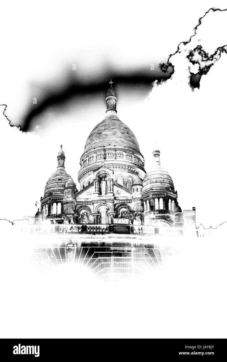 Sacré Ceur cathédrale en Ille, Paris- France Banque D'Images