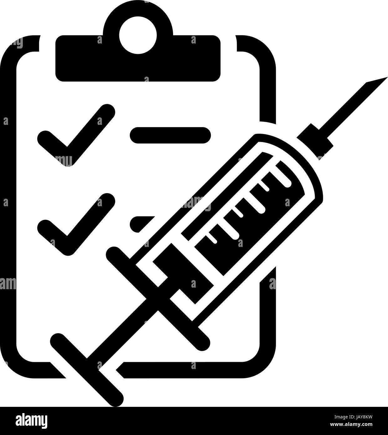 La vaccination et l'icône des services médicaux. Modèle plat. Illustration de Vecteur