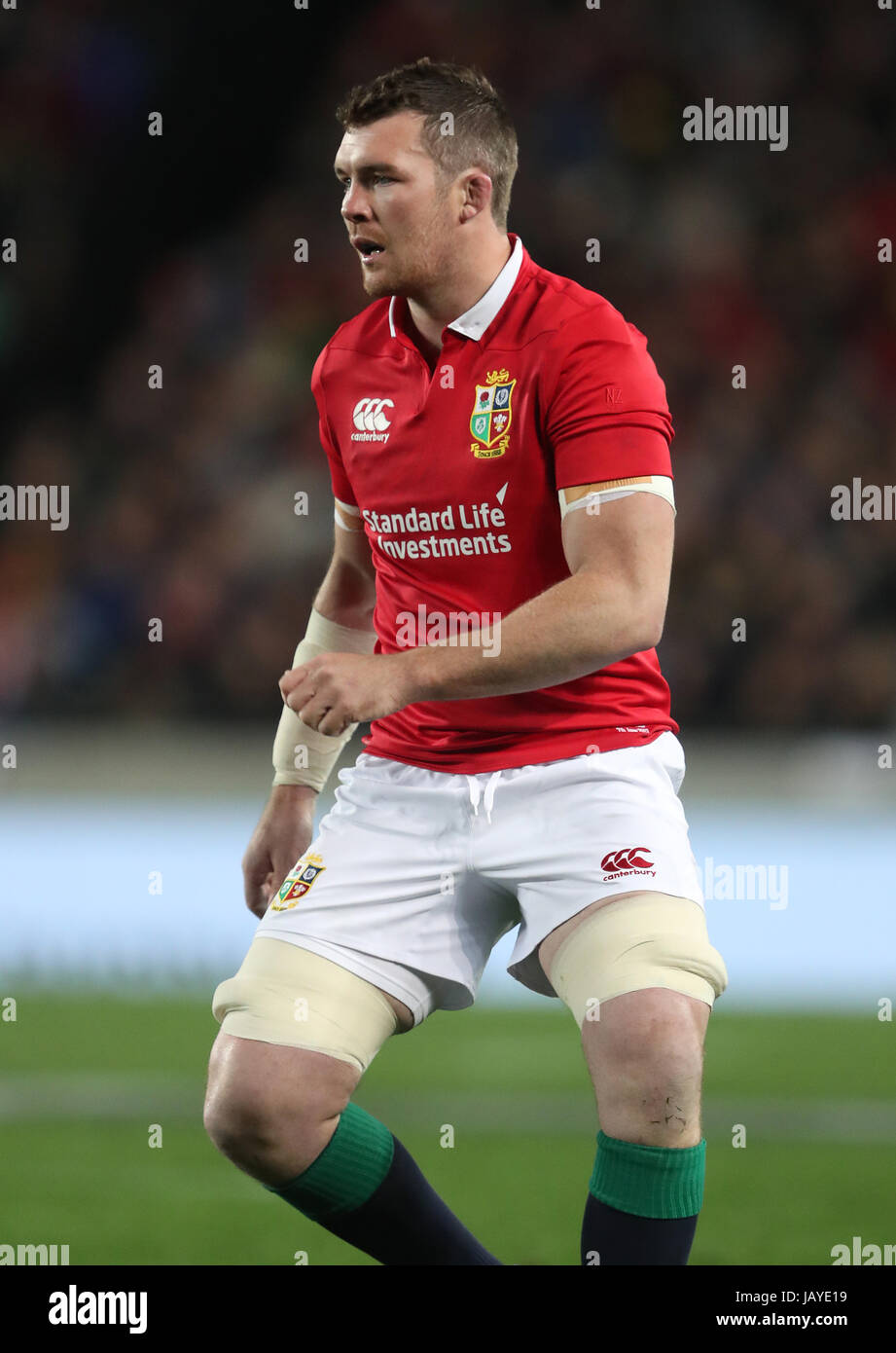 Lions britanniques, Peter O'Mahony durant le tour match à Eden Park, Auckland. ASSOCIATION DE PRESSE Photo. Photo date : mercredi 7 juin 2017 Banque D'Images