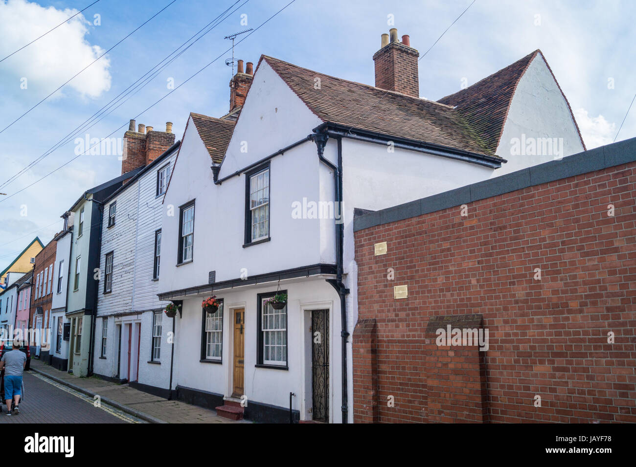 Ancienne maison de Christopher Jones, maître de la 'Mayflower', rue King's Head, Harwich Angleterre Essex Banque D'Images