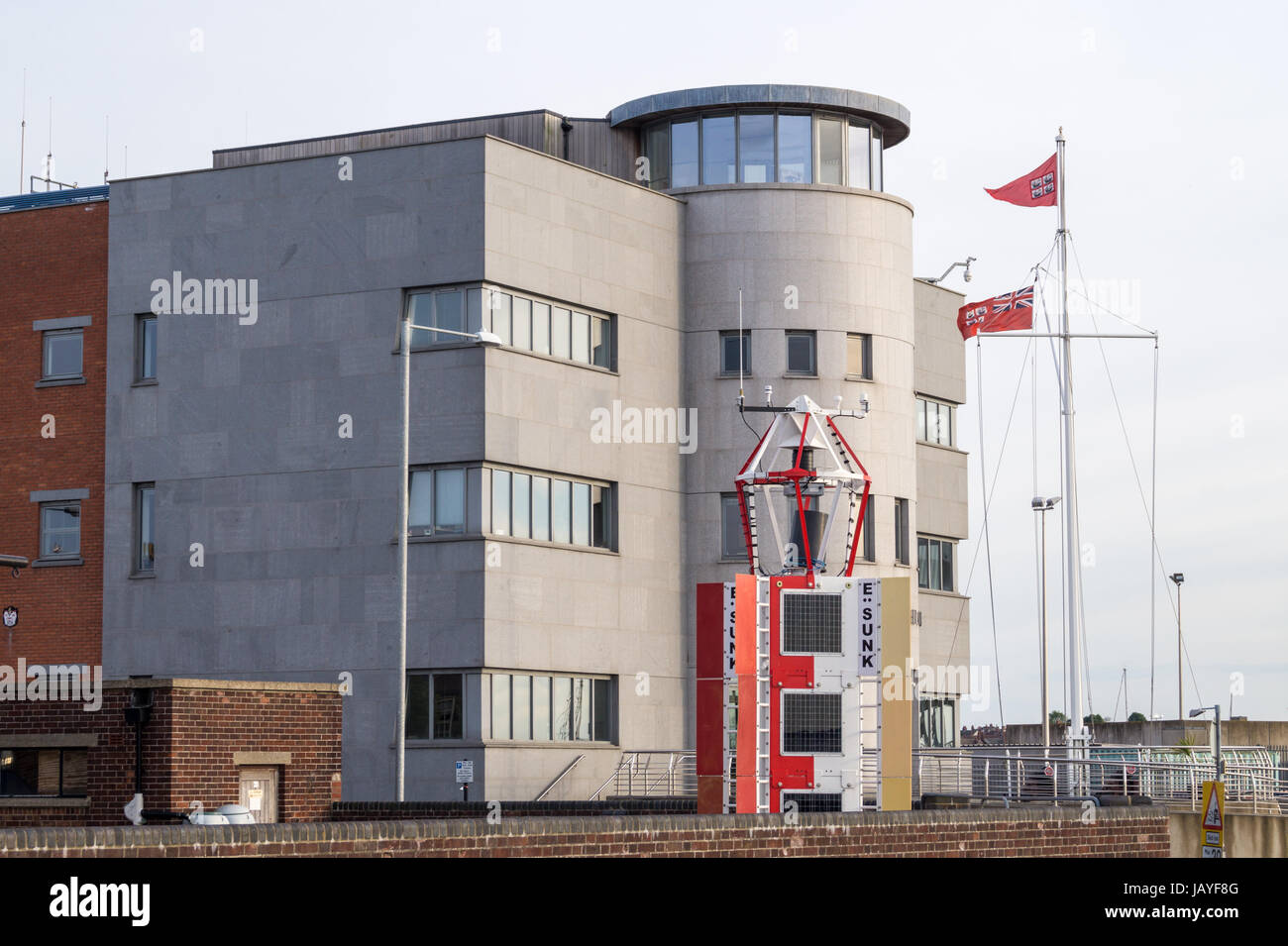 Une bouée d'épaves Maison outsideTrinity côte est depot et quartier général opérationnel, Harwich Angleterre Essex Banque D'Images